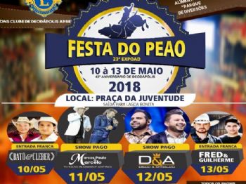 2ª Festa do Peão começa hoje em Deodápolis