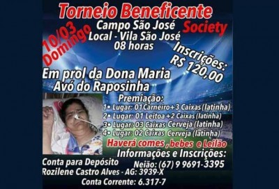 VICENTINA: Comunidade de Vila São José promove torneio Society Beneficente dia 10/03