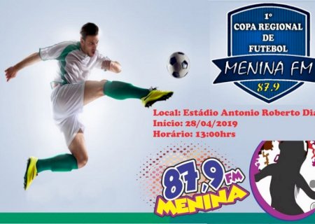 1ª Copa Regional de Futebol MENINA FM 87.9 terá início dia 28 de abril em Vicentina