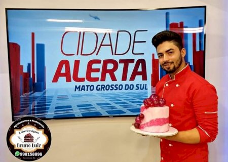 Vídeo: Confeiteiro Bruno Luiz de Vicentina vence desafio do bolo na TV MS Record