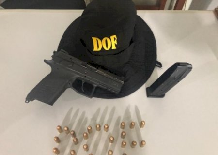 DOF prende homem com pistola com numeração raspada em Deodápolis