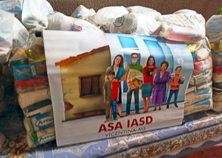 Adventistas do Sétimo Dia distribuem 3 toneladas de alimentos em Vicentina