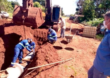 Obras de drenagem antecipam 100% de asfalto no distrito de Nova Esperança em Jateí