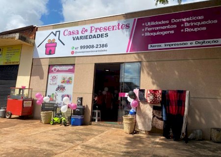 Casa & Presentes Variedades é inaugurada em Vicentina; Confira as fotos