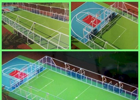 Marquinhos do Dedé anuncia Arena Esportiva com arquibancada, iluminação em led, basquete de 3x3, grama sintética e com alambrado