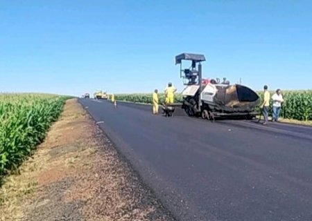 Com investimento de R$ 59 milhões, restauração da MS-162 entre Sidrolândia e Maracaju segue para fase final