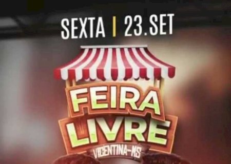 Hoje tem Vitor & Cadu na feira livre em Vicentina