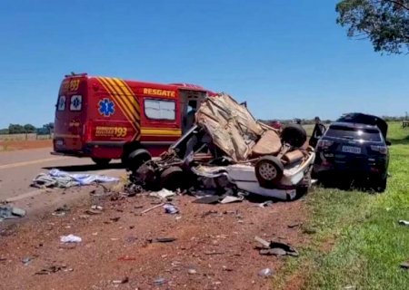 TRAGÉDIA: Grave acidente deixa 02 mortos após colisão e capotagem entre Sidrolândia e Nioaque