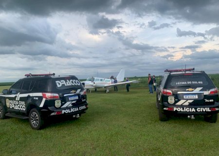 Avião que seria usado para tráfico de droga é aprendido em Fátima do Sul