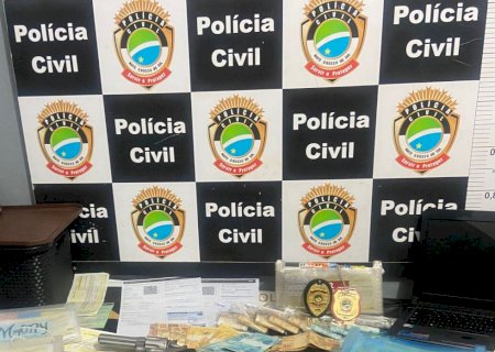 Em Deodápolis, polícia aprende quase R$ 1 milhão em operação contra agiotagem, tráfico de drogas e posse ilegal de arma de fogo