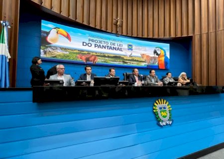 Após entrega da proposta, audiência pública na Alems discute 1ª Lei do Pantanal>