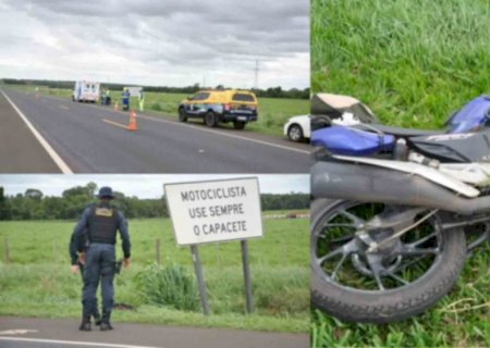 Motociclista morre depois de perder controle e bater em placa na MS-306, em Chapadão do Sul