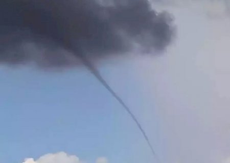 No céu de Sidrolândia, fenômeno antes de chuva chama atenção