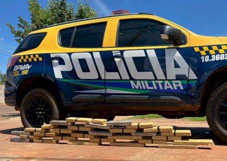 Em Sidrolândia, passageiro de van é preso com mais de 27 kg de maconha escondidos em bagagem