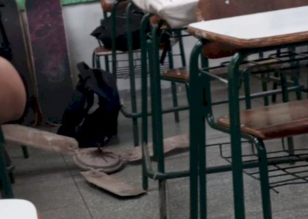 Ventilador cai e deixa aluna ferida em escola estadual de Campo Grande
