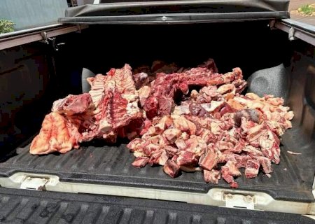 Em Jaraguari, comerciantes são presos em flagrante vendendo carnes de abate clandestino>