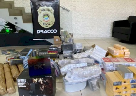 Abordagem termina com três prisões e R$ 350 mil em itens apreendidos em Sidrolândia