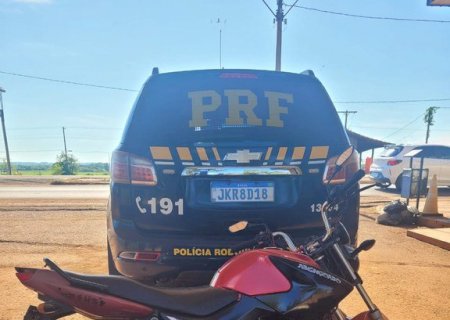 PRF recupera motocicleta em Rio Brilhante (MS)>