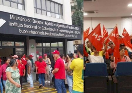 Famílias do MST ocupam sede do Incra em Campo Grande em protestos por reforma agrária