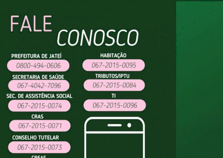 Fale conosco: Nova central telefônica garante ligação gratuita para a Prefeitura de Jateí