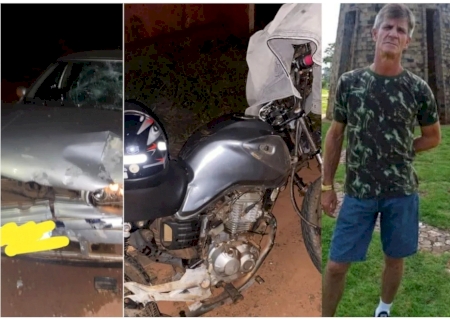 Irmão de ex-vereador morre entre Deodápolis e Ipezal após colisão frontal entre moto e carro na MS-145