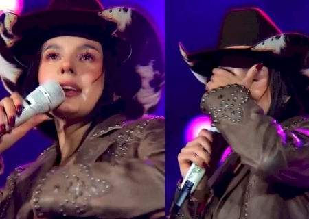 Ana Castela chora no palco e dispara: “Estão me pegando para Cristo”