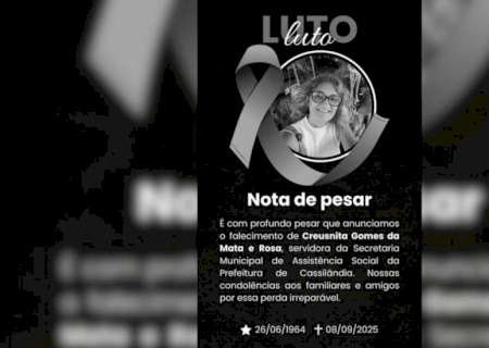 Prefeitura emite nota de pesar pela morte de servidora durante trilha em Cassilândia
