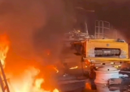 VÍDEO: Incêndio destrói máquinas agrícolas em fazenda em Itaporã