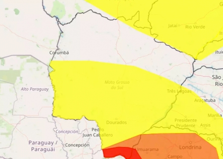 Extremo sul de MS tem alerta vermelho para risco de tempestade