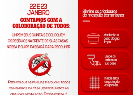 Prefeitura de Jateí conclama para prevenção à dengue e demais doenças