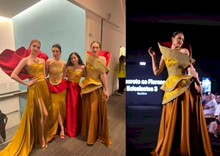 Inspirada no pau-brasil, Beca leva peça de MS para desfile em Londres