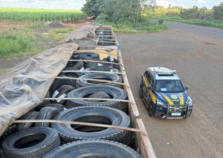 PRF apreende 240 pneus em Nova Alvorada do Sul (MS)
