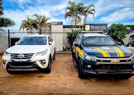 PRF recupera veículo em Ponta Porã (MS)>