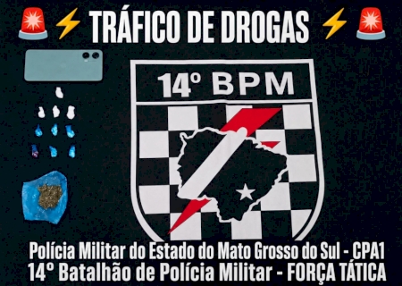 Força Tática flagra mulher com cocaína em Fátima do Sul