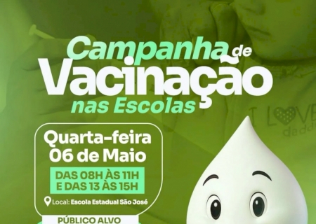 Público alvo: Saúde de Vicentina vai às escolas para vacinar estudantes