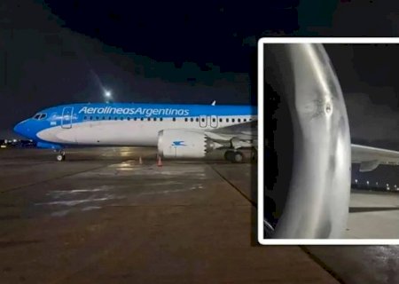Avião da Aerolíneas Argentinas sofre impacto de drone durante voo para o Rio