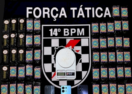 Em Fátima do Sul, Força Tática apreende mais de 6 kg de haxixe e prende dupla por tráfico e associação ao tráfico