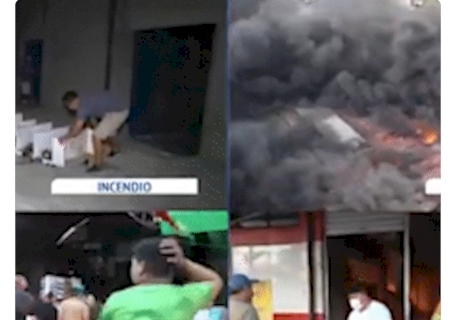 Incêndio destrói parte de uma das feiras mais movimentadas da fronteira