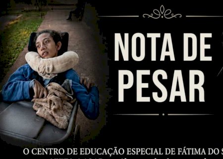 APAE de Fátima do Sul de luto pelo falecimento da aluna Lauany