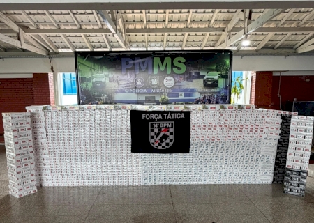 Força Tática apreende 1.637 pacotes de cigarros na MS-276, em Deodápolis
