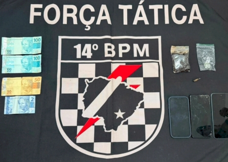 Força Tática  prende jovens e apreende adolescente em ocorrência de tráfico de drogas e corrupção de menores em Fátima do Sul