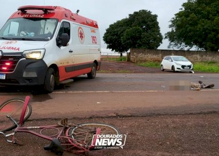 VÍDEO: Ciclista morre após ser atropelado por veículo no anel viário de Dourados