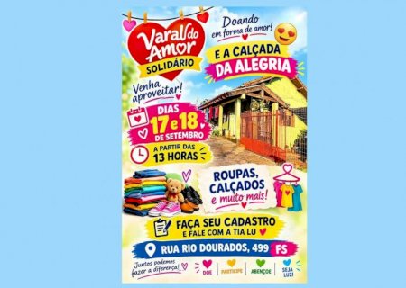 Varal do Amor com muitas novidades hoje a partir das 13h em Fátima do Sul