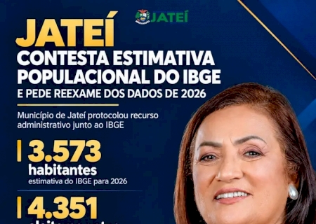 Mais eleitores que habitantes: Prefeitura de Jateí entra com recurso e contesta censo do IBGE