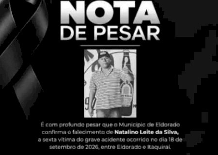 Morre sexta vítima de acidente entre van da saúde e carro na BR-163