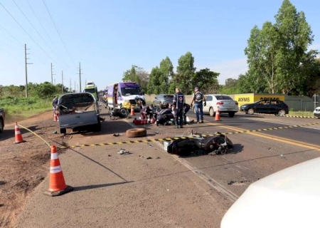 Segunda v&iacute;tima de acidente na BR-163 entre motos e caminhonete morre na Santa Casa